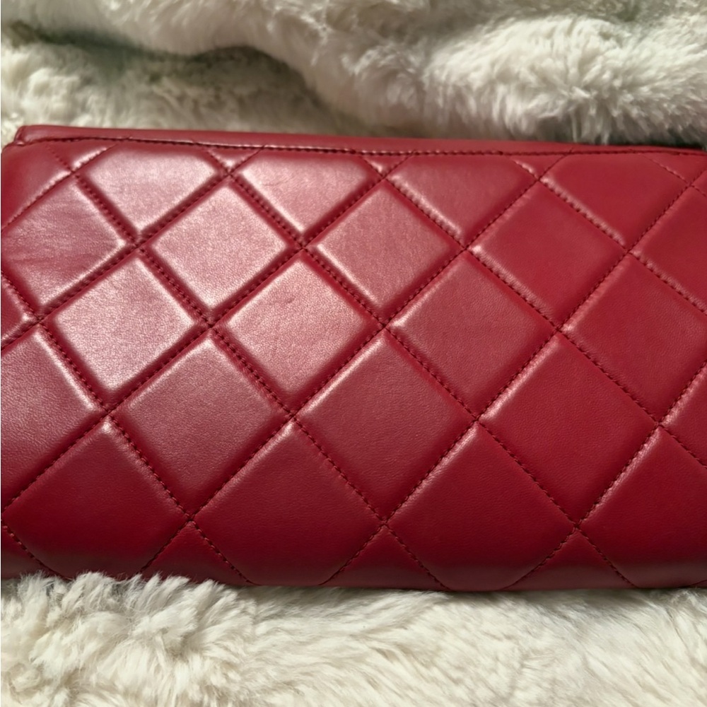 Authentic Chanel Red Leather vintage shoulder bag - Picture 6 of 16